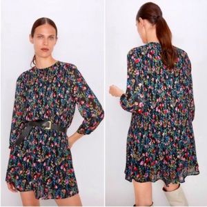 NWT Zara The Annie Floral Pleated Dress XXL
